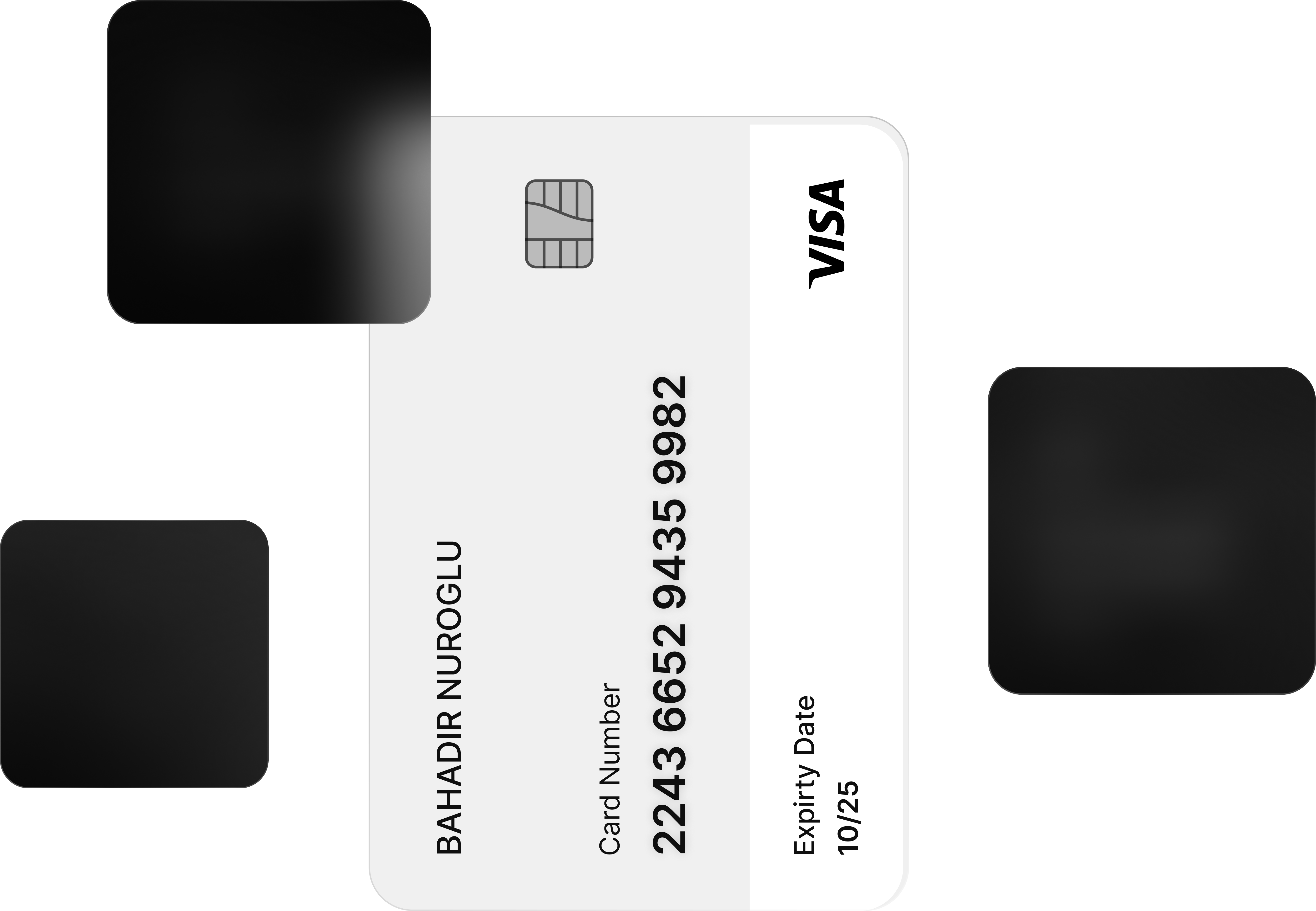 Premium banking cards showcase